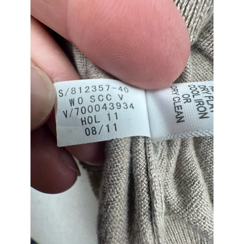 Banana Republic Beige Silk Cashmere Blend V Neck Pullover Sweater Men Size Large
